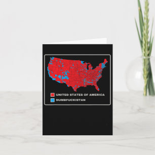 Cartão Mapa Eleitoral 2024 Estados Unidos da América Dumb