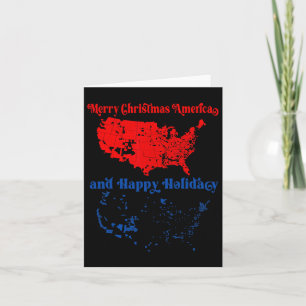 Cartão Mapa Eleitoral 2024 Merry Christmas Trump Landslid