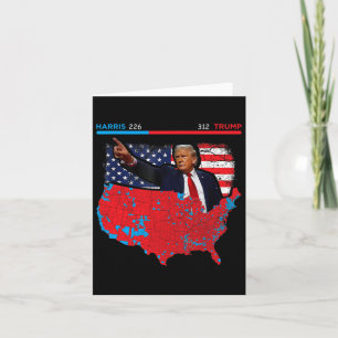 Cartão Mapa Eleitoral 2024 Trump 312 Red 2024 Res Eleitor