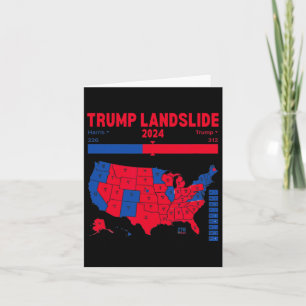 Cartão Mapa Eleitoral 312 do Mapa Vencedor de Trump Lands