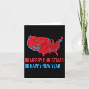 Cartão Mapa eleitoral exato Feliz Natal Novo Ye feliz