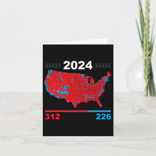 Cartão Mapa Eleitoral Trump 312 Red 2024 Resultados Eleit