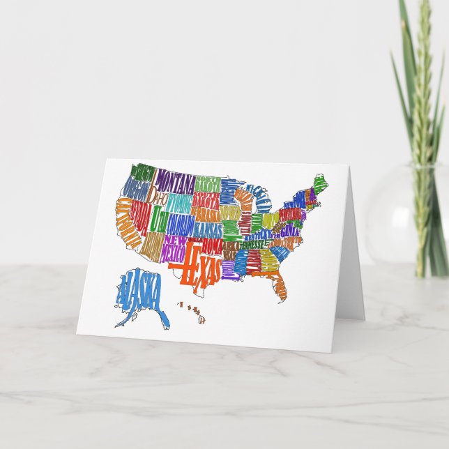 CARTÃO MAPA EUA (Frente)