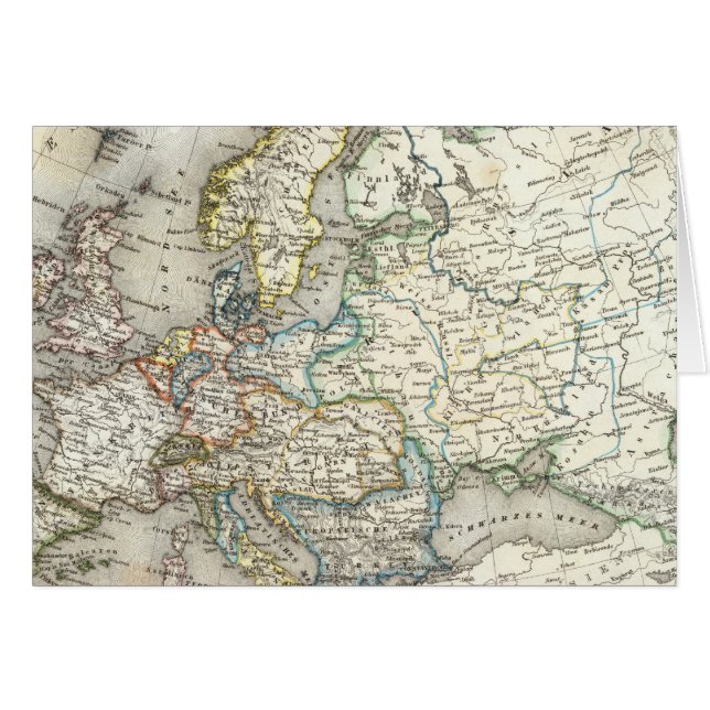 Cartão Mapa Europeu (Frente Horizontal)