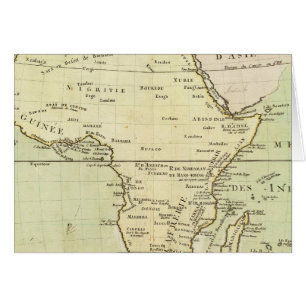Cartão Mapa físico da África