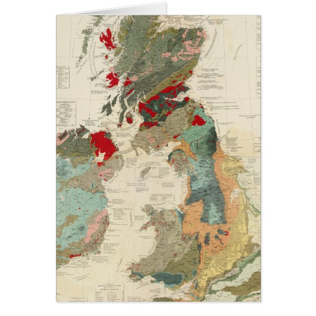 Cartão Mapa geológico composto, paleontológico (Frente)