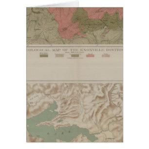 Cartão Mapa Geológico do Distrito de Knoxville