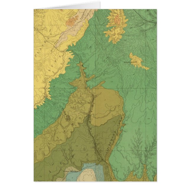Cartão Mapa Geológico Dos Terraços Mesozoicos (Frente)