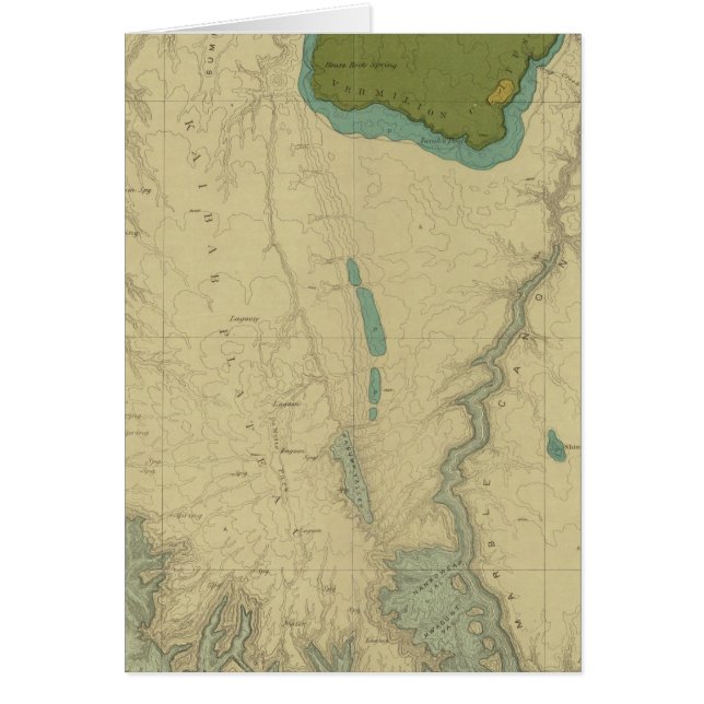 Cartão Mapa Geológico Mostrando O Kanab (Frente)