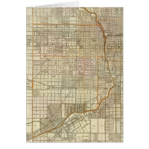 Cartão Mapa-guia de Chicago de Blanchard