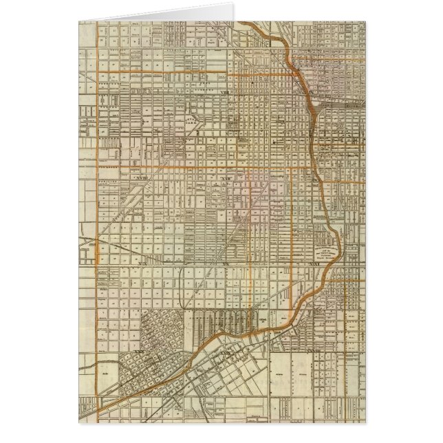 Cartão Mapa-guia de Chicago de Blanchard (Frente)