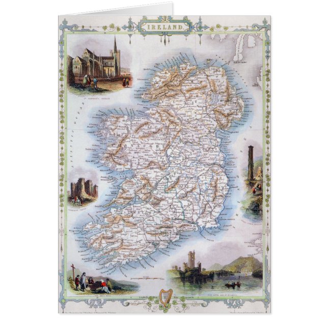 Cartão Mapa: Ireland, 1851 (Frente)