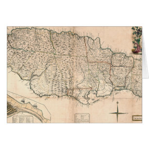 CARTÃO MAPA: JAMAICA, 1755 2