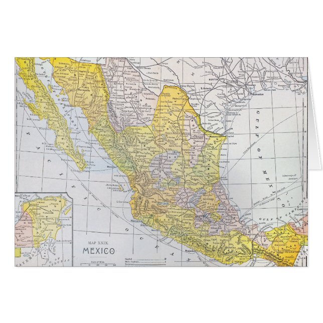 CARTÃO MAPA: MÉXICO (Frente Horizontal)