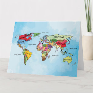 Cartão Mapa Mundial