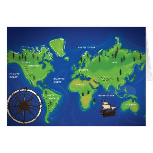 Cartão Mapa Mundial