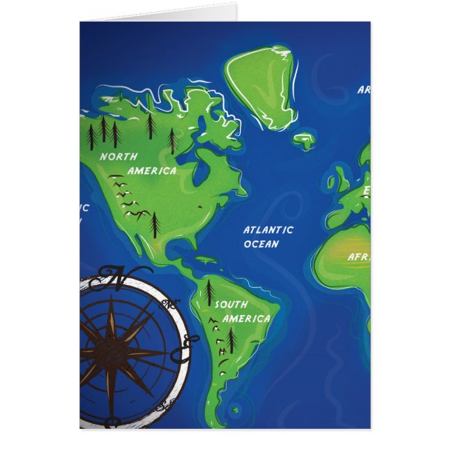 Cartão Mapa Mundial (Frente)