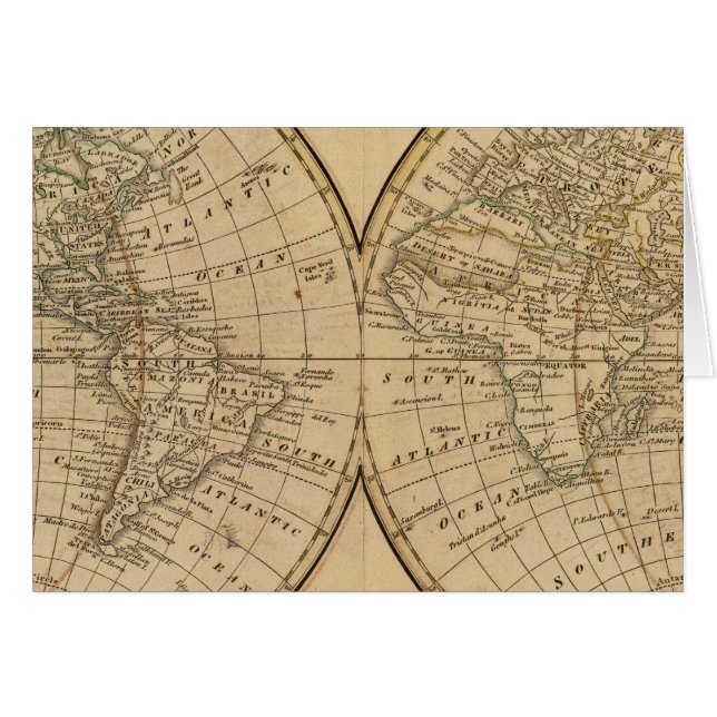 Cartão Mapa Mundial 3 (Frente Horizontal)
