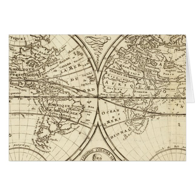 Cartão Mapa Mundial 4 (Frente Horizontal)