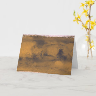 Cartão Mapa Mundial do Planeta Vermelho de Marte por Saté