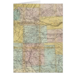 Cartão Mapa Nacional Do Território Dos Estados Unidos