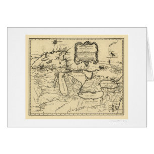 Cartão Mapa novo 1755 de France Canadá