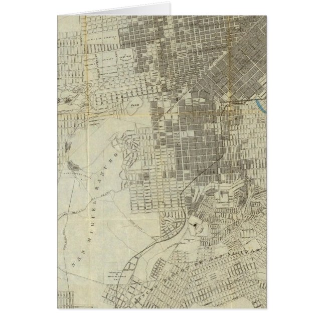 Cartão Mapa oficial da cidade de São Francisco de Bancrof (Frente)