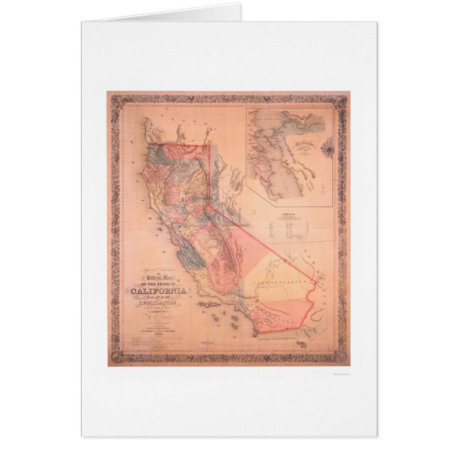 Cartão Mapa oficial de Califórnia (Frente)