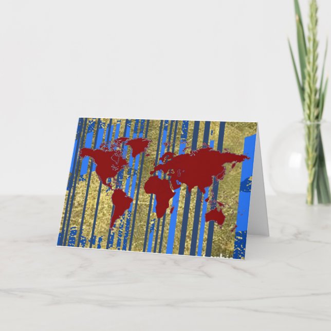 Cartão Mapa Planisphere-Mundo (Frente)