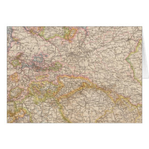 Cartão Mapa político da Alemanha