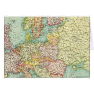 Cartão Mapa político da Europa