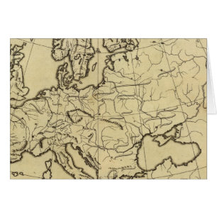 Cartão Mapa-quadro da Europa