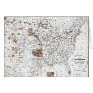 CARTÃO MAPA: RESERVAS, 1888