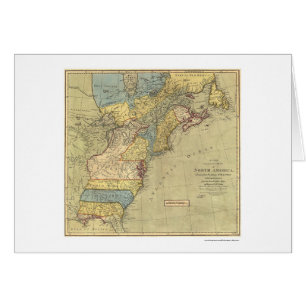 Cartão Mapa revolucionário 1771 de América