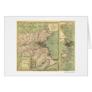 Cartão Mapa revolucionário da guerra - 1775