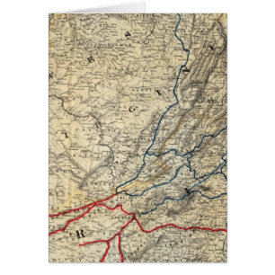 Cartão Mapa Richmond e Louisville RR