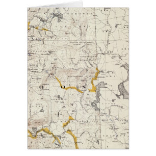 Cartão Mapa Topográfico e Glacial de New Hampshire 3