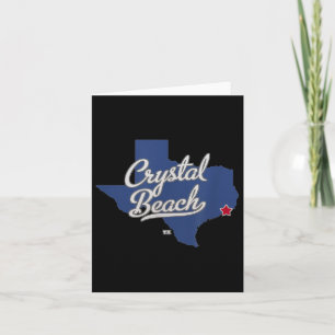 Cartão Mapa Tx do Texas Crystal Beach