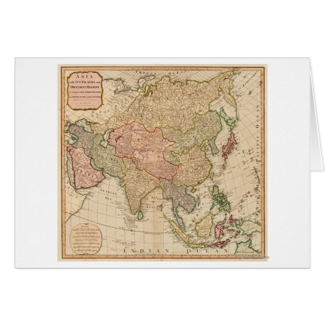 Cartão MapaÁsiaPanorâmica (Frente Horizontal)