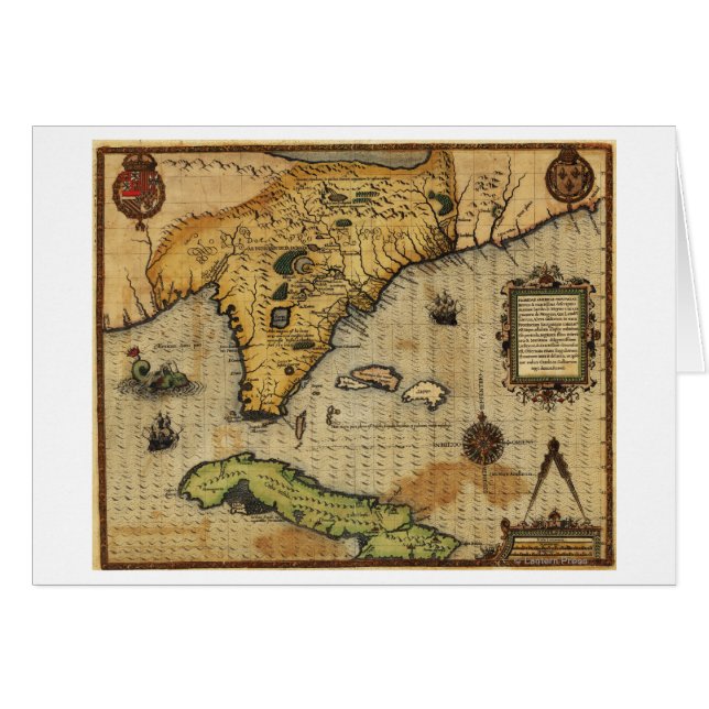 Cartão MapaFlóridaPanorâmica (Frente Horizontal)