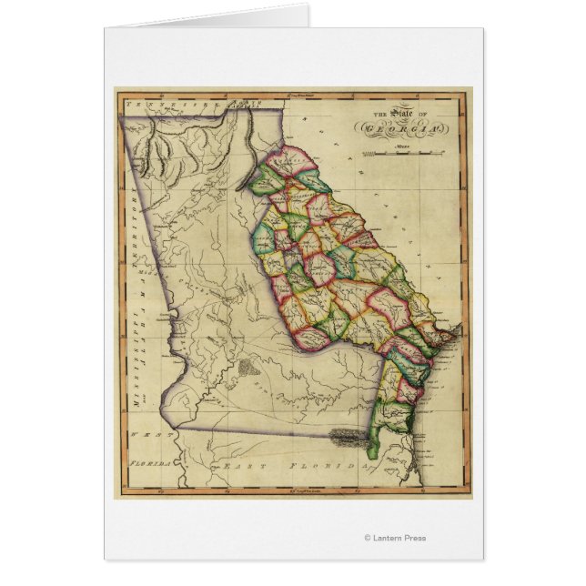 Cartão MapaGeórgiaPanorâmica (Frente)