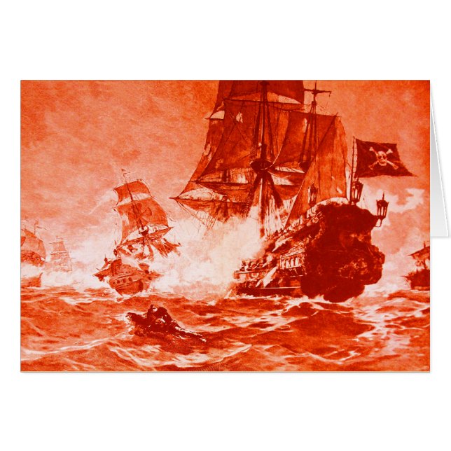 CARTÃO MAPAS DE TRATAMENTO DE PIRATAS PIRATAS DE PIRATAS  (Frente Horizontal)