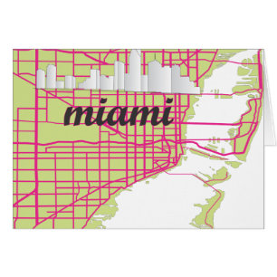 Cartão mapas Miami