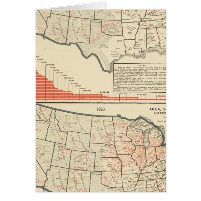 Cartão Mapas temáticos dos Estados Unidos (Frente)