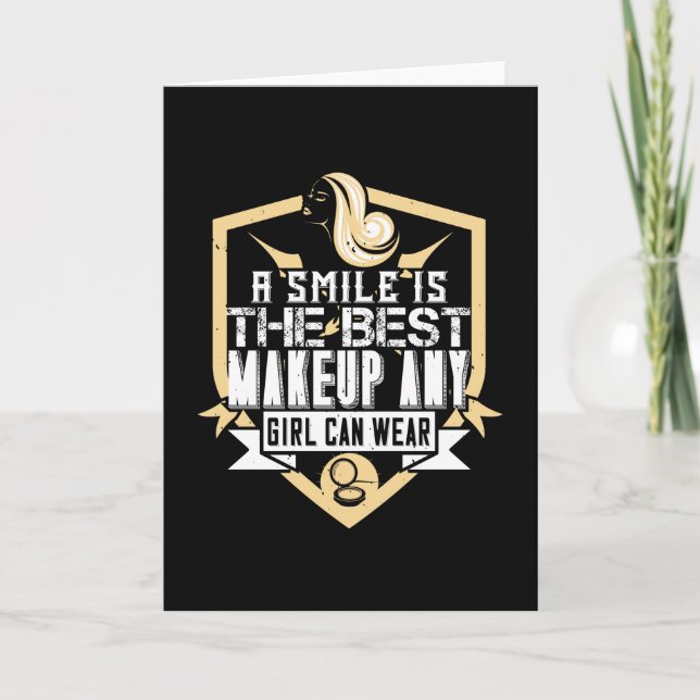 Cartão Maquiagem - Um Sorriso É A Melhor Composição (Frente)