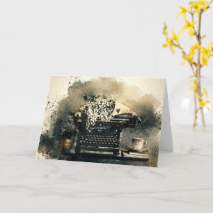 Cartão Máquina de Digitalização Vintage com qualquer Vazi