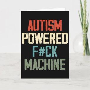 Cartão Máquina de F#da Potencializada pelo Autismo Roupas