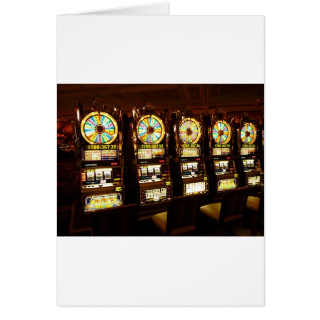 Cartão Máquina de jogo Um Bandido Armado Dinheiro Las Veg (Frente)