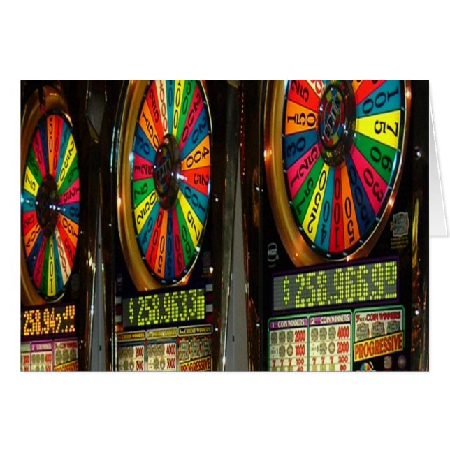 Cartão Máquinas De Slot Las Vegas (Frente Horizontal)