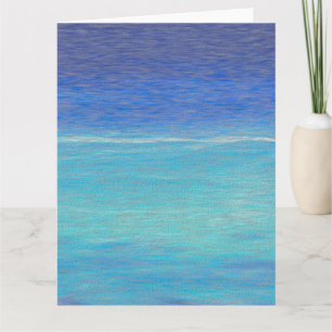 Cartão Mar Azul de Fresco Caribe rachado